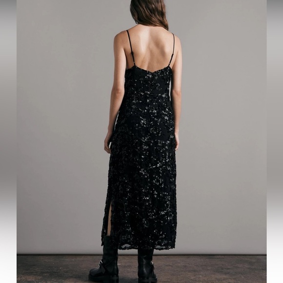 NWOT Rag and Bone Jolene sequins embroidered midi dress - Picture 3 of 14